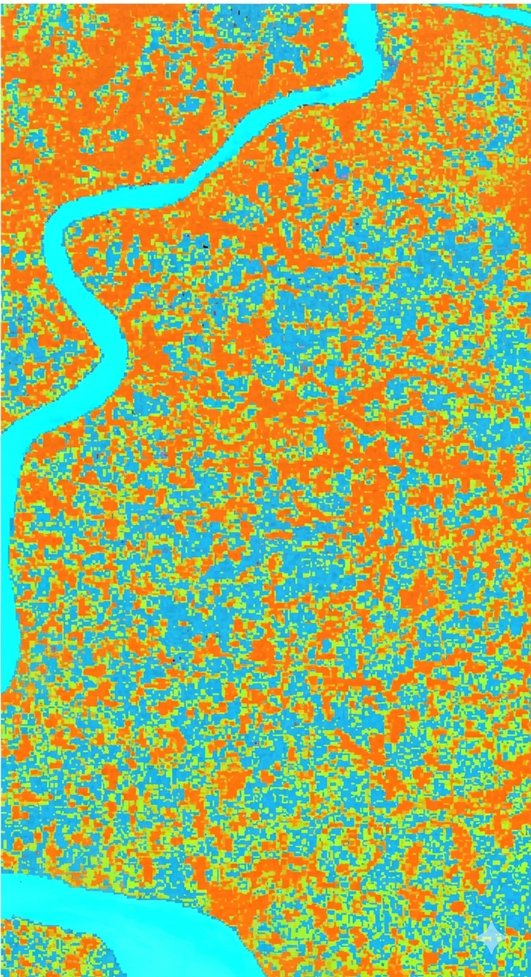 Elevation map prepared using DEM data